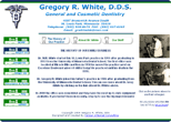 Image of Gregory R. White DDS web page